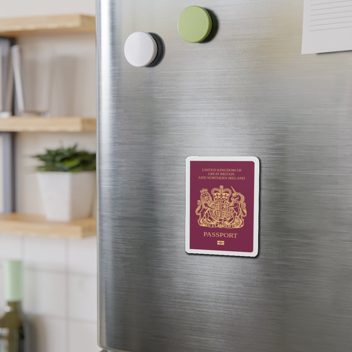 British National Passport - Die-Cut Magnet-The Sticker Space