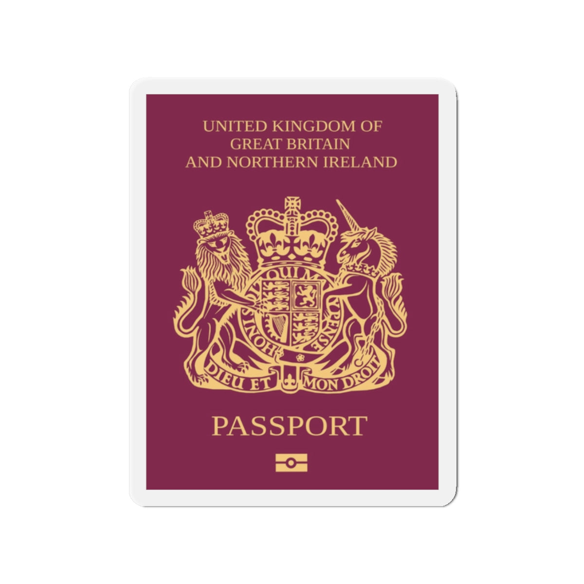British National Passport - Die-Cut Magnet-2" x 2"-The Sticker Space