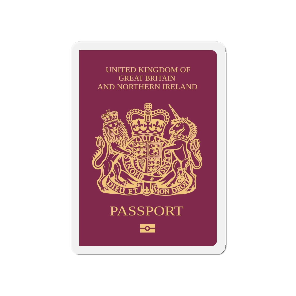 British National Passport - Die-Cut Magnet-4" x 4"-The Sticker Space