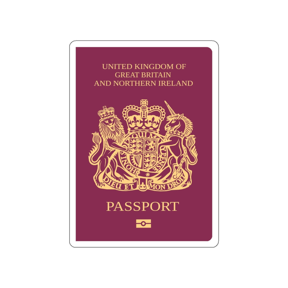 British National Passport Passport STICKER Vinyl Die-Cut Decal-White-The Sticker Space