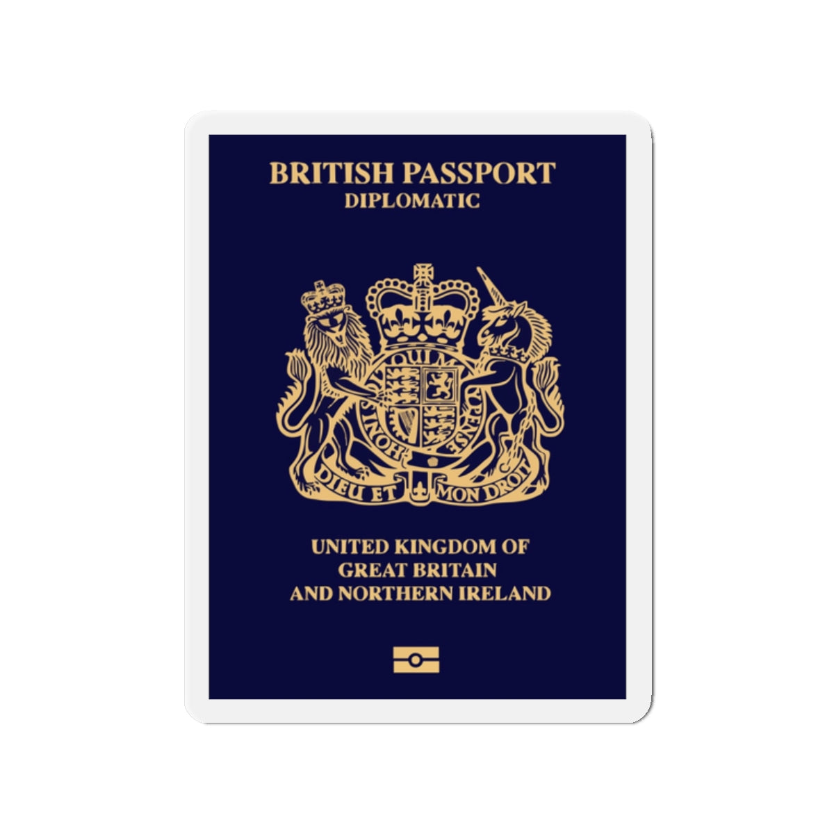 British Passport 2020 (Diplomatic) - Die-Cut Magnet-2" x 2"-The Sticker Space