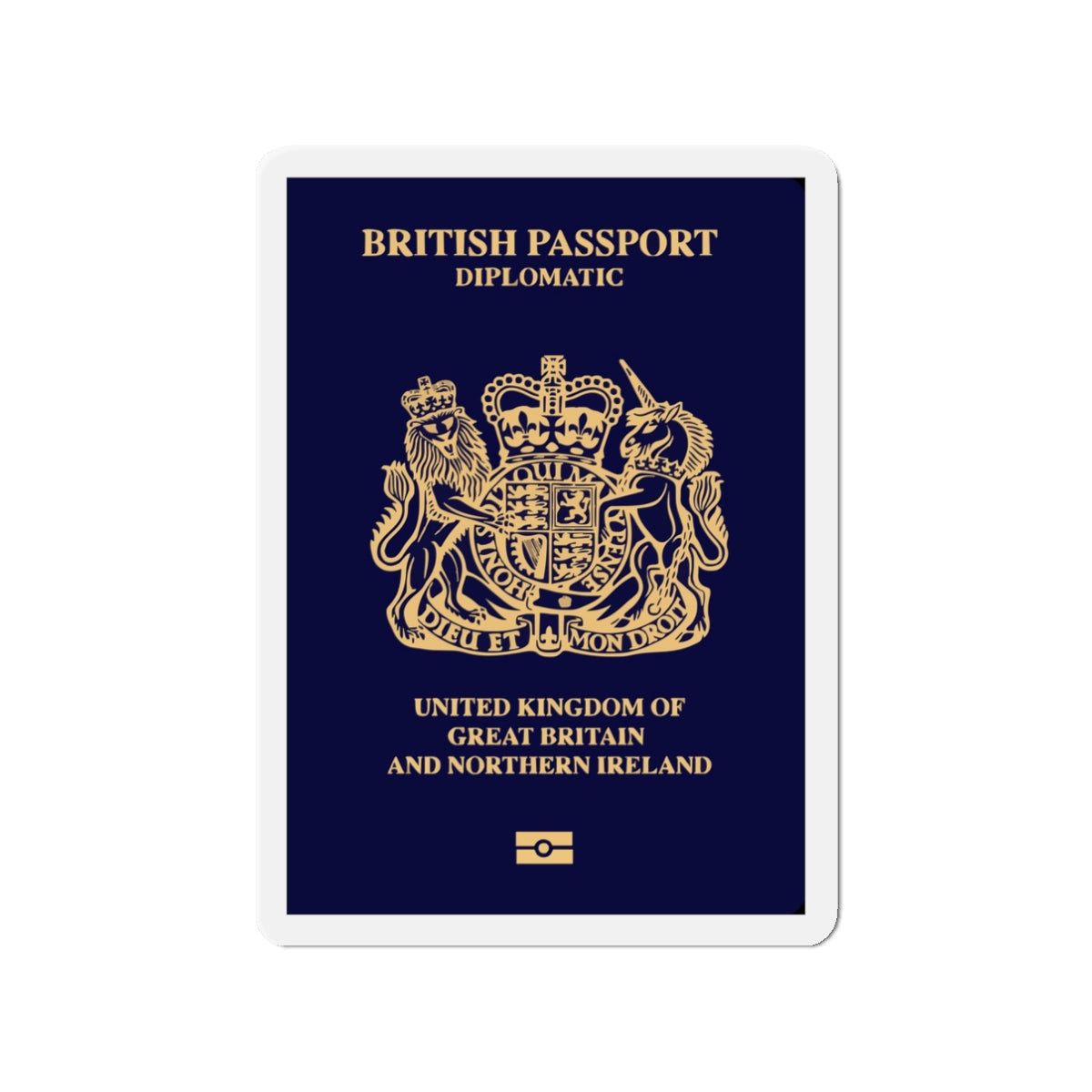 British Passport 2020 (Diplomatic) - Die-Cut Magnet-3" x 3"-The Sticker Space