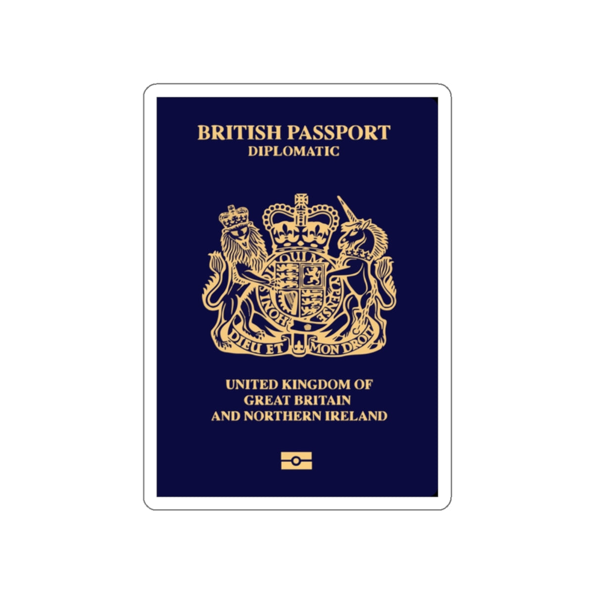 British Passport 2020 (Diplomatic) STICKER Vinyl Die-Cut Decal-White-The Sticker Space