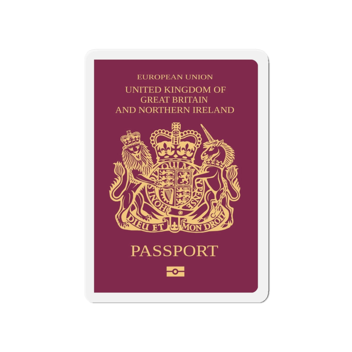 British Passport - Die-Cut Magnet-4" x 4"-The Sticker Space
