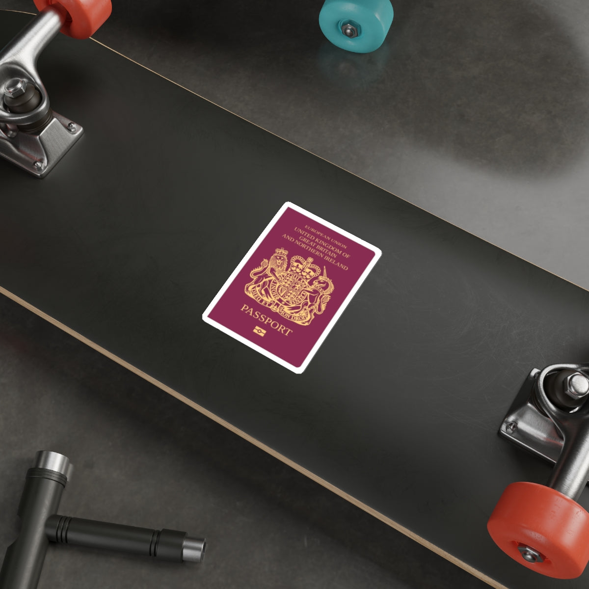 British Passport STICKER Vinyl Die-Cut Decal-The Sticker Space