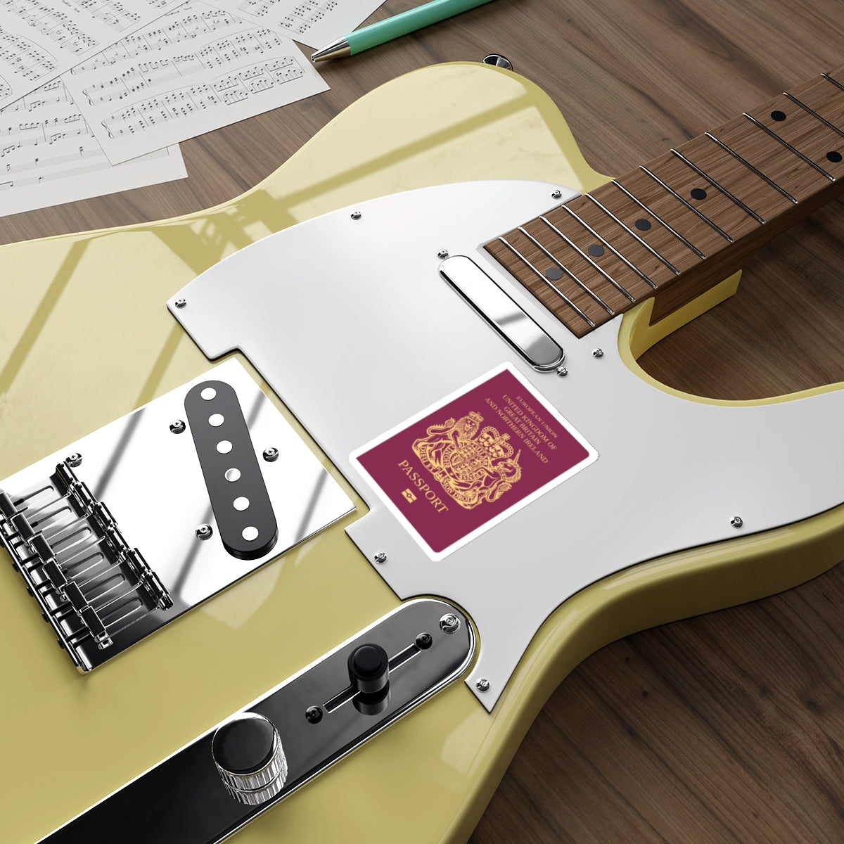 British Passport STICKER Vinyl Die-Cut Decal-The Sticker Space