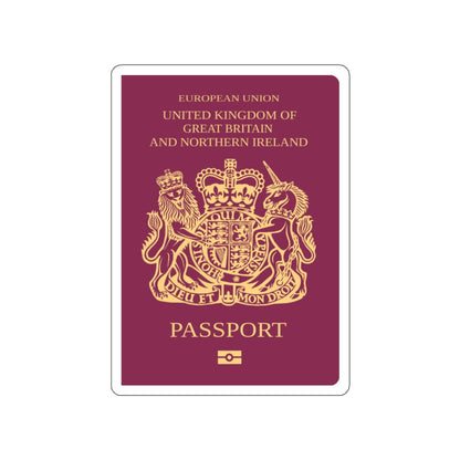 British Passport STICKER Vinyl Die-Cut Decal-White-The Sticker Space