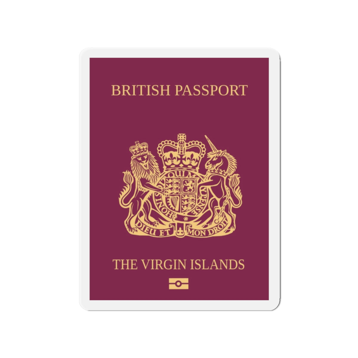 British Virgin Islands Passport - Die-Cut Magnet-2" x 2"-The Sticker Space