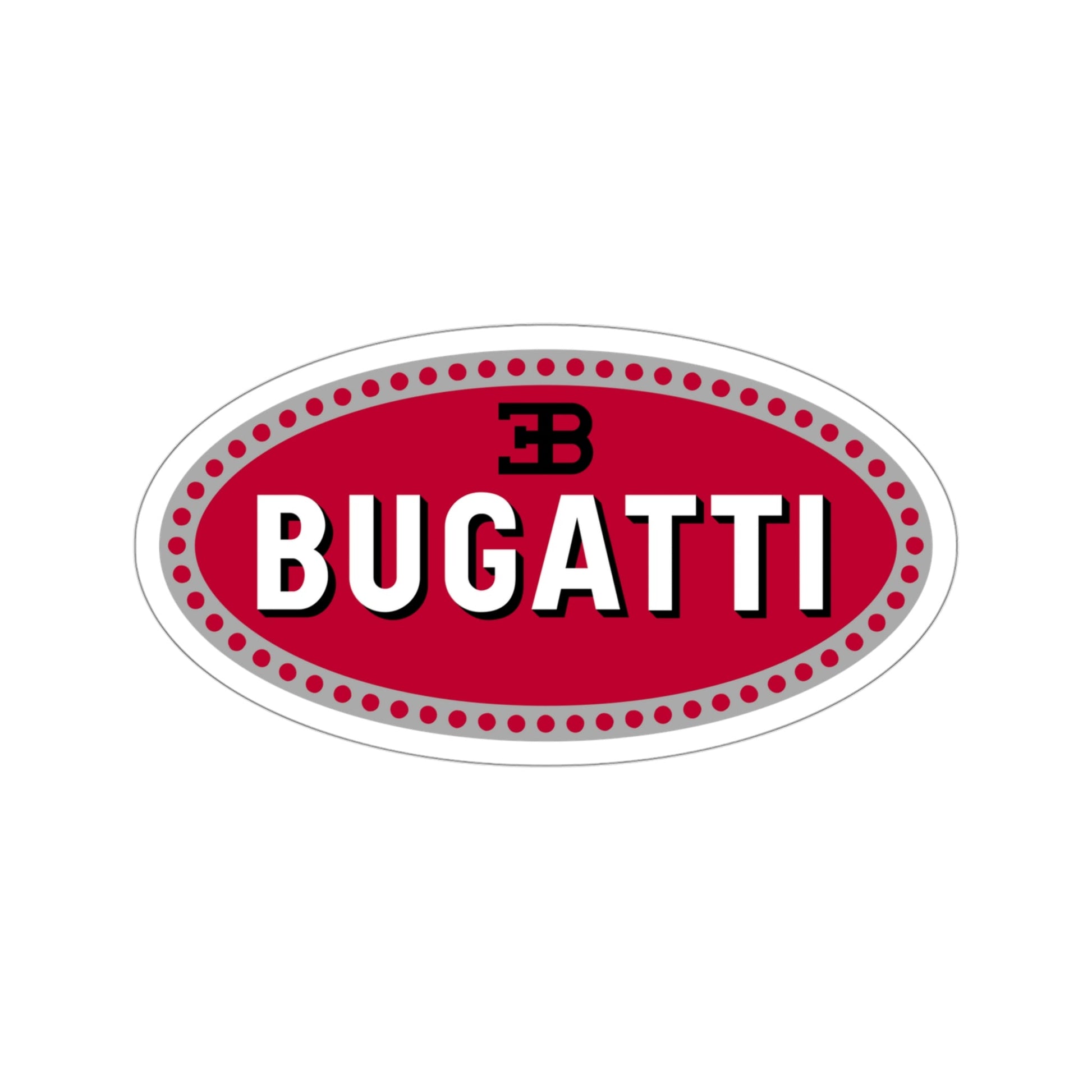 Bugatti Car Logo STICKER Vinyl Die-Cut Decal-4 Inch-The Sticker Space
