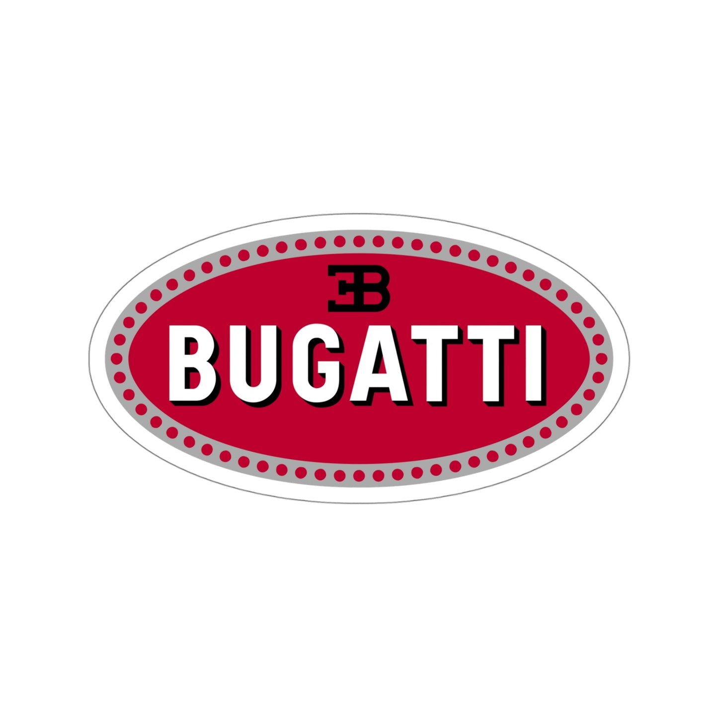 Bugatti Car Logo STICKER Vinyl Die-Cut Decal-5 Inch-The Sticker Space