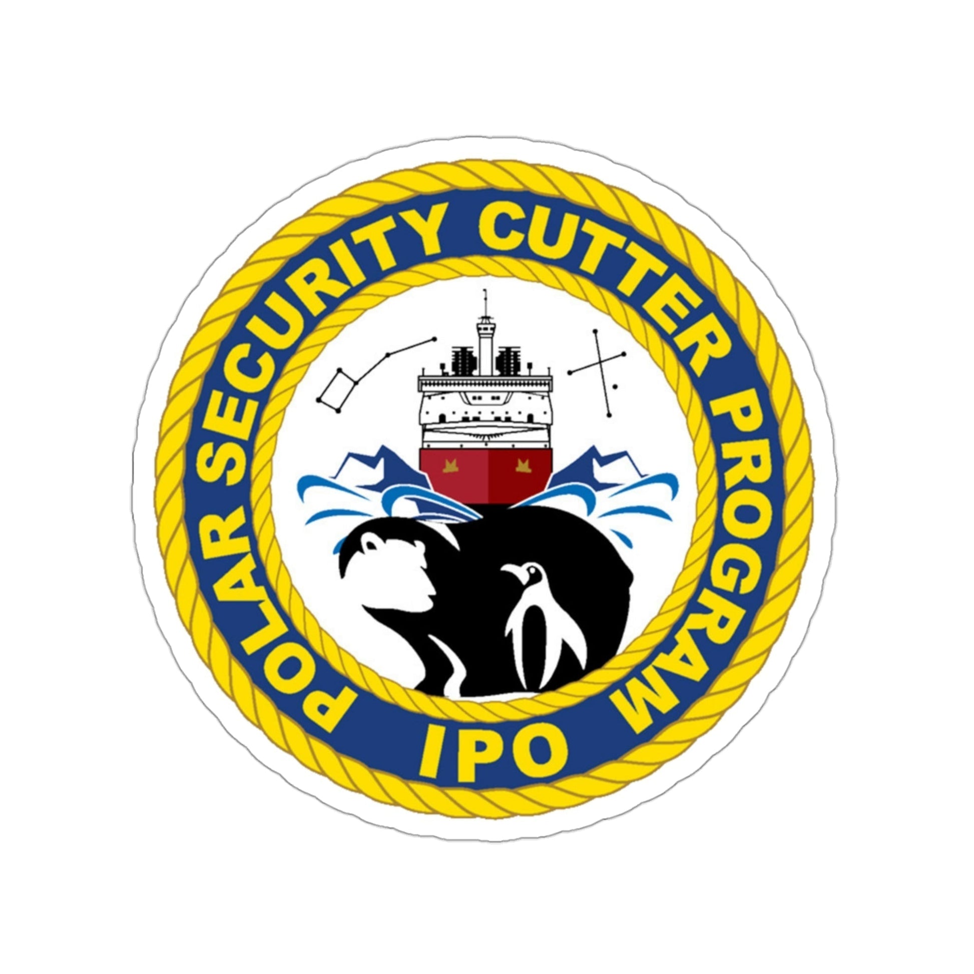 C2495 Polar Security Cutter Program IPO (U.S. Coast Guard) STICKER Vinyl Die-Cut Decal-3 Inch-The Sticker Space