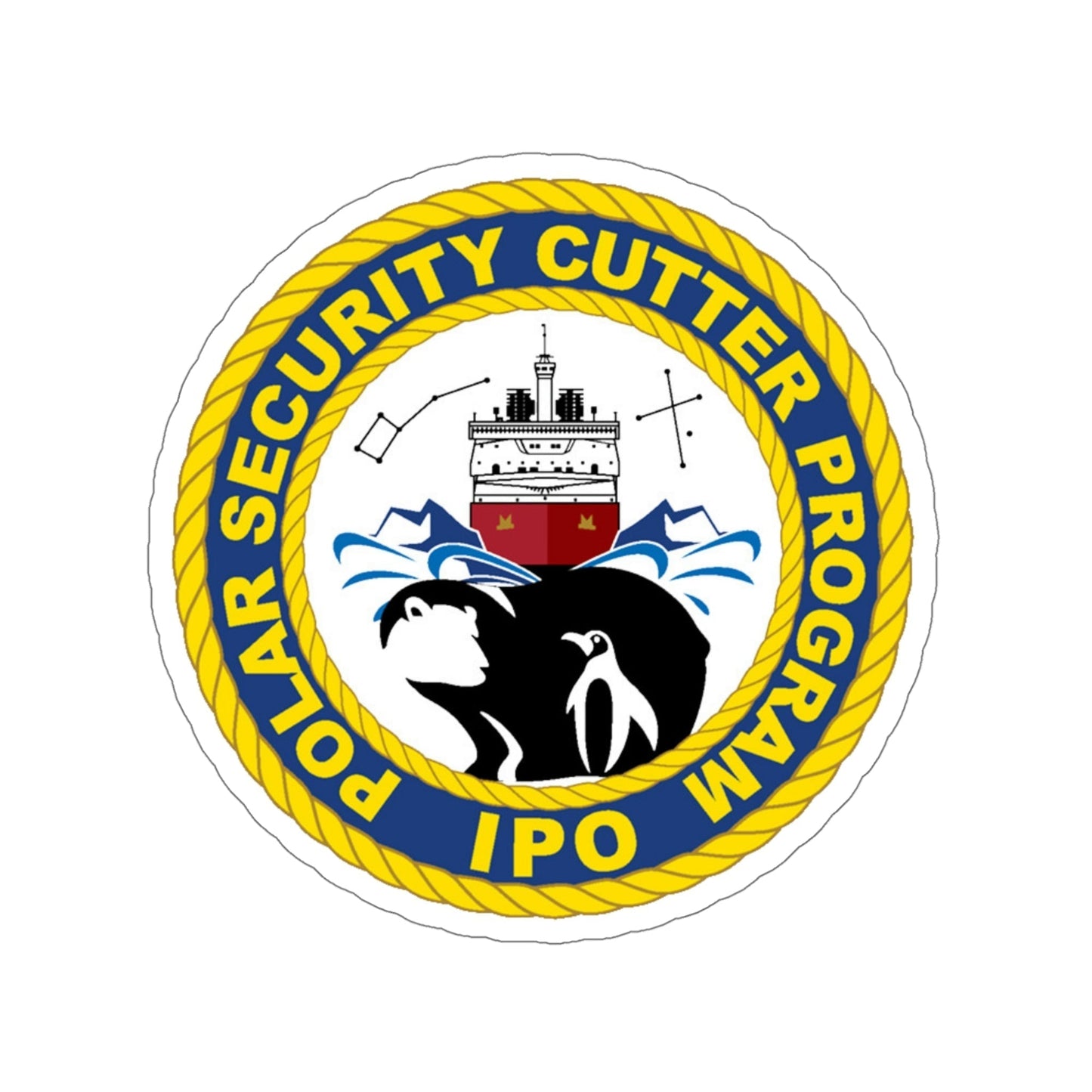 C2495 Polar Security Cutter Program IPO (U.S. Coast Guard) STICKER Vinyl Die-Cut Decal-5 Inch-The Sticker Space
