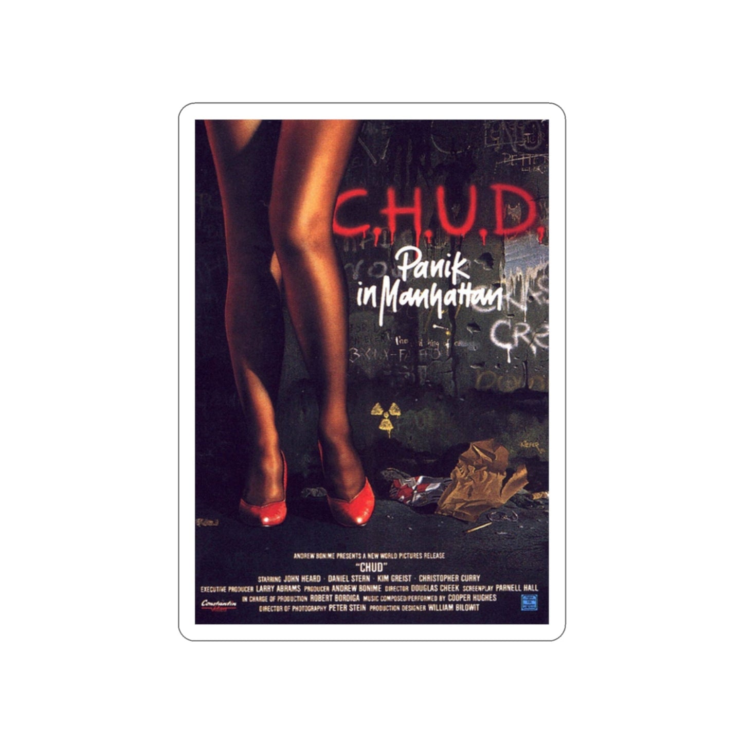 C.H.U.D. 1984 Movie Poster STICKER Vinyl Die-Cut Decal-2 Inch-The Sticker Space
