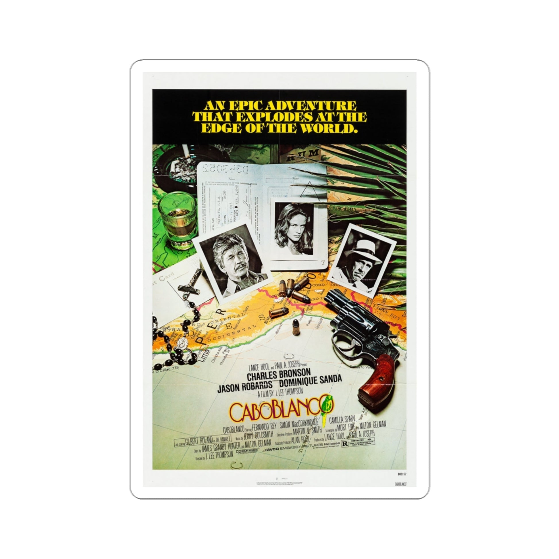 Caboblanco 1980 Movie Poster STICKER Vinyl Die-Cut Decal-3 Inch-The Sticker Space