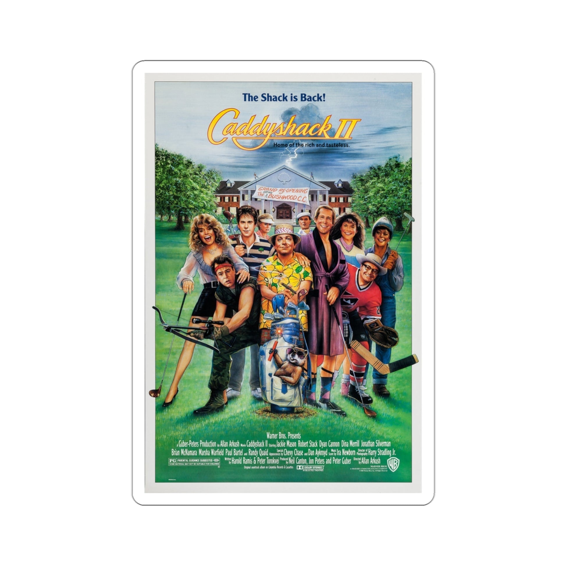 Caddyshack II 1988 Movie Poster STICKER Vinyl Die-Cut Decal-3 Inch-The Sticker Space