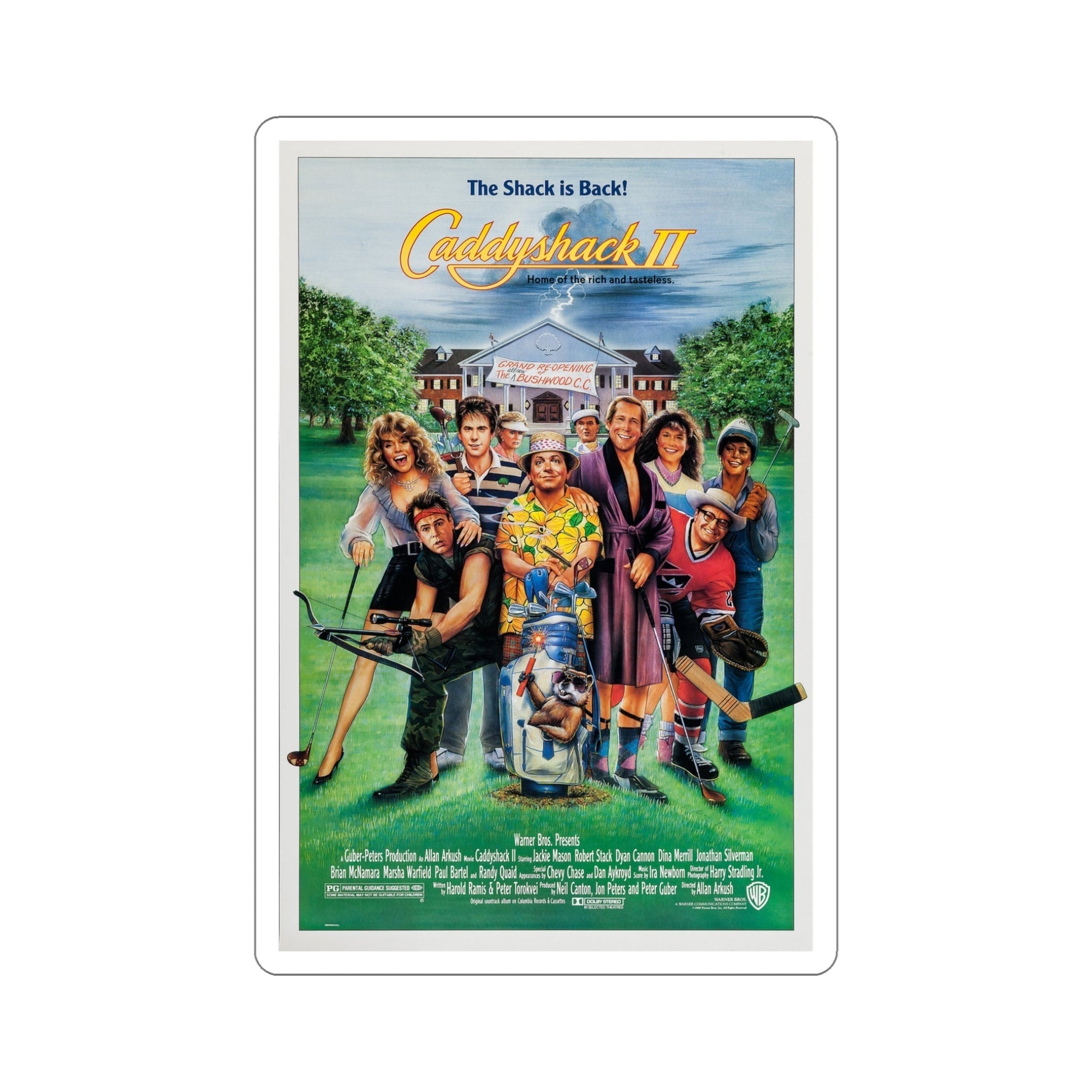 Caddyshack II 1988 Movie Poster STICKER Vinyl Die-Cut Decal-5 Inch-The Sticker Space