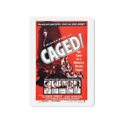 CAGED! (2) 1950 Movie Poster - Die-Cut Magnet-2" x 2"-The Sticker Space