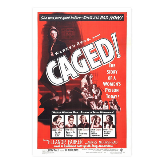 CAGED! (2) 1950 - Paper Movie Poster