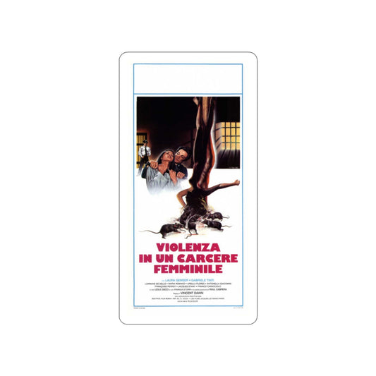 CAGED WOMEN (ITALIAN) 1970 Movie Poster STICKER Vinyl Die-Cut Decal-2 Inch-The Sticker Space