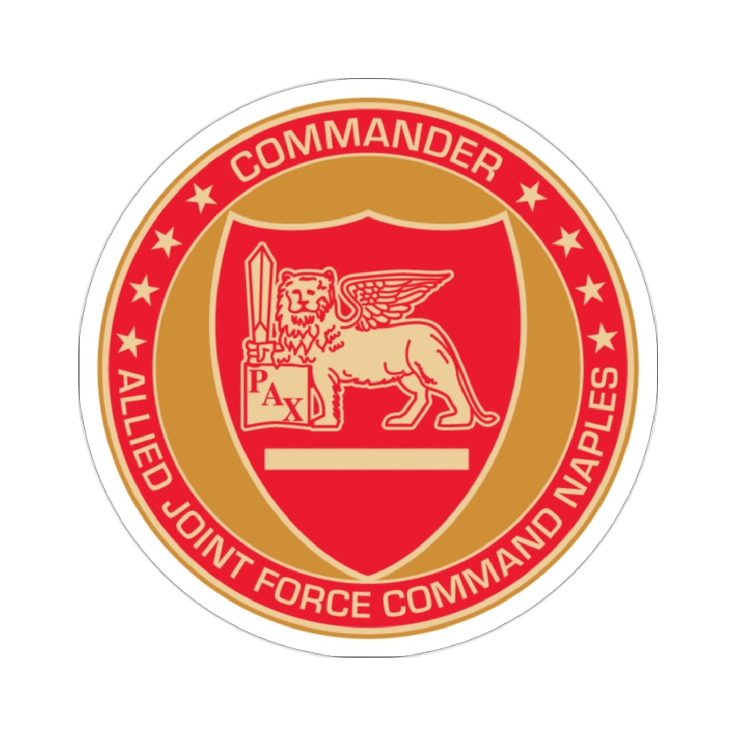 CAJFC Naples Commander Allied Joint Forces (U.S. Navy) STICKER Vinyl Die-Cut Decal-2 Inch-The Sticker Space