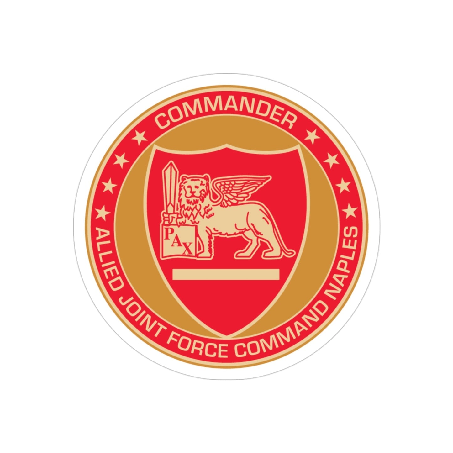 CAJFC Naples Commander Allied Joint Forces (U.S. Navy) Transparent STICKER Die-Cut Vinyl Decal-3 Inch-The Sticker Space
