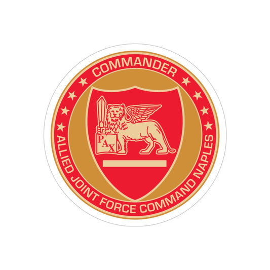 CAJFC Naples Commander Allied Joint Forces (U.S. Navy) Transparent STICKER Die-Cut Vinyl Decal-6 Inch-The Sticker Space