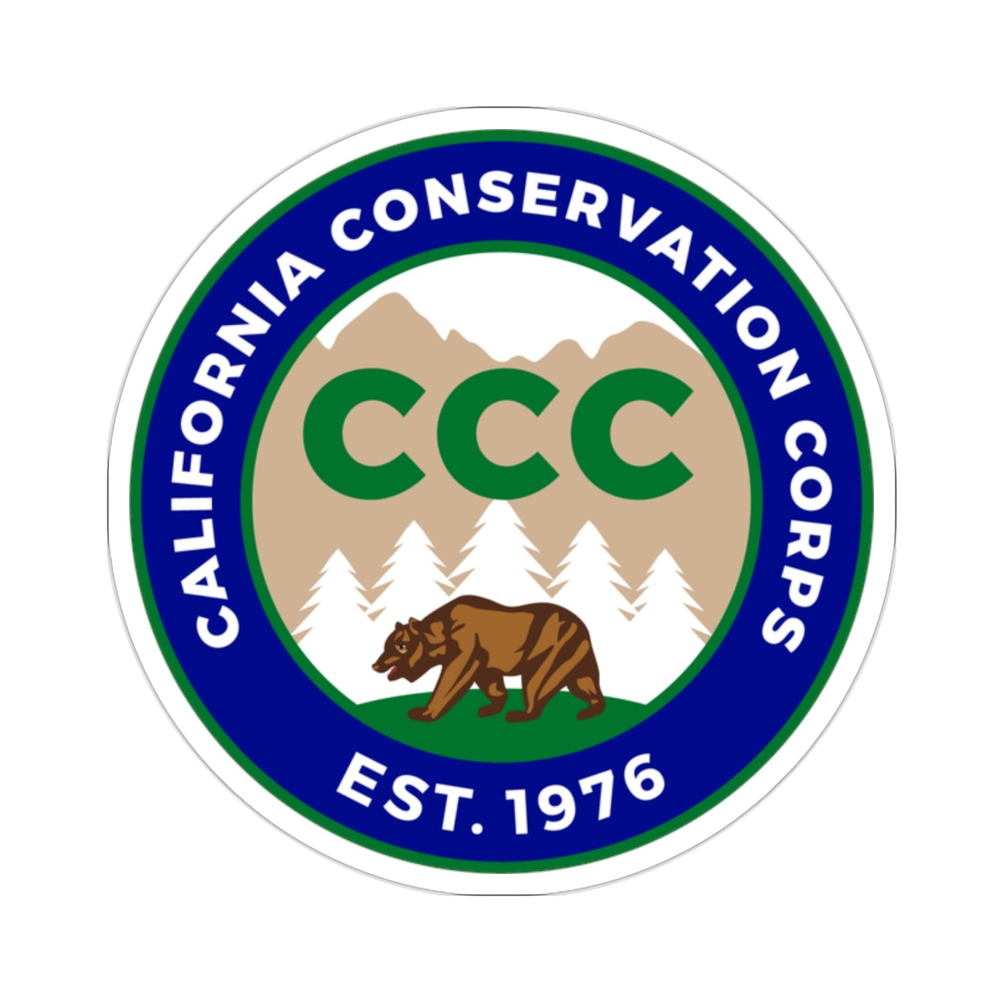 California Conservation Corps STICKER Vinyl Die-Cut Decal-2 Inch-The Sticker Space