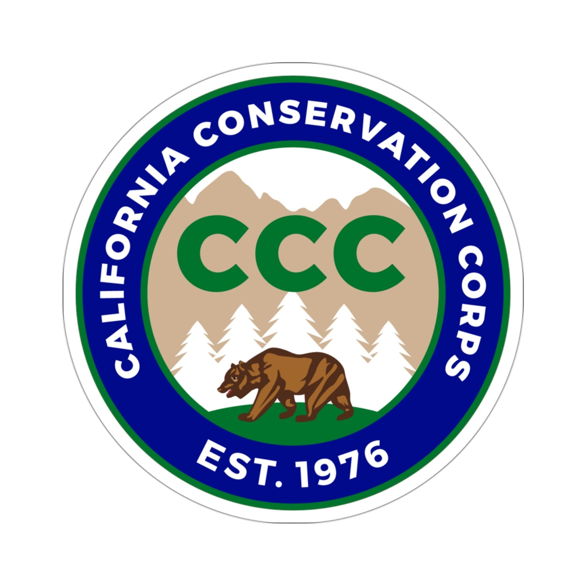 California Conservation Corps STICKER Vinyl Die-Cut Decal-3 Inch-The Sticker Space