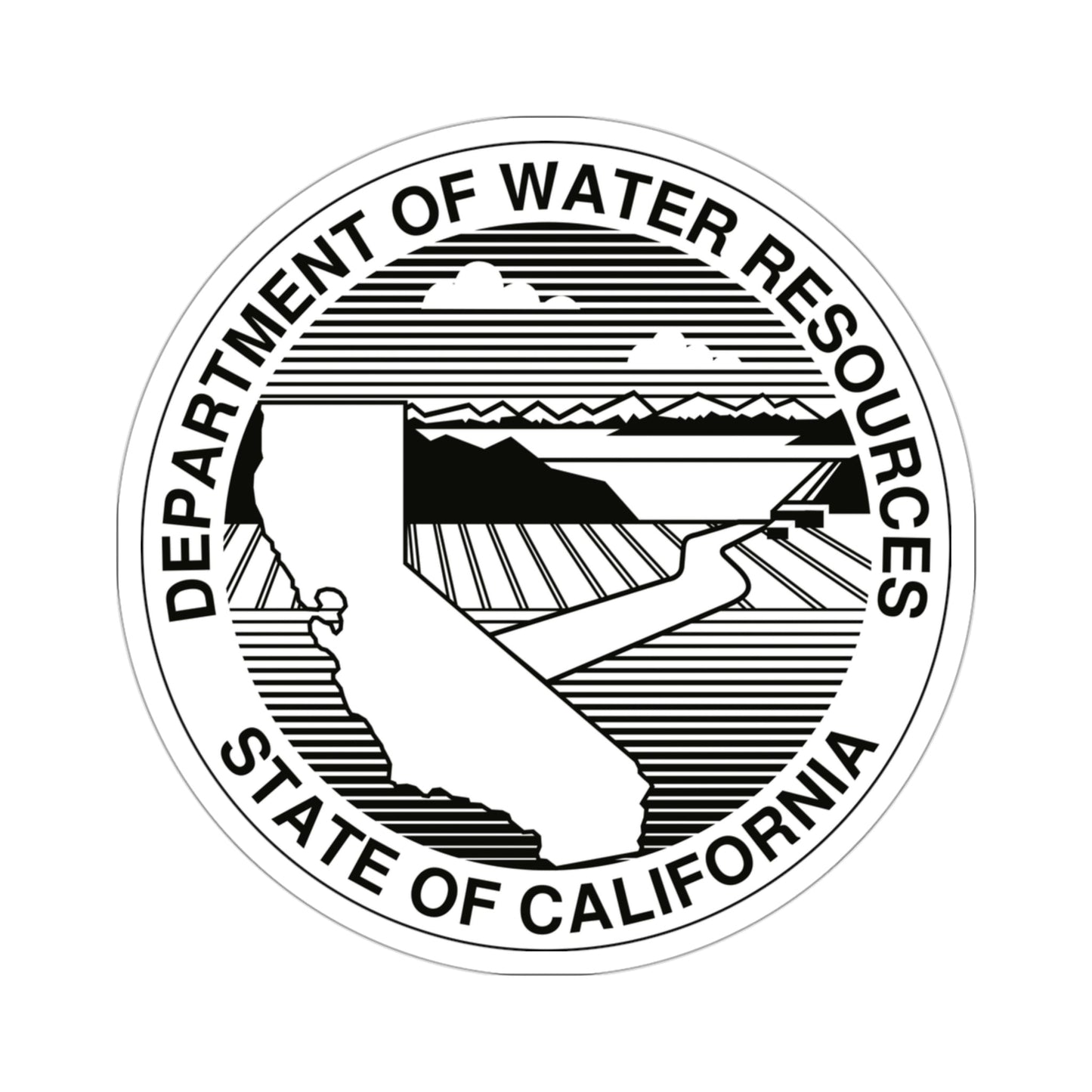 California Department of Water Resources STICKER Vinyl Die-Cut Decal-3 Inch-The Sticker Space