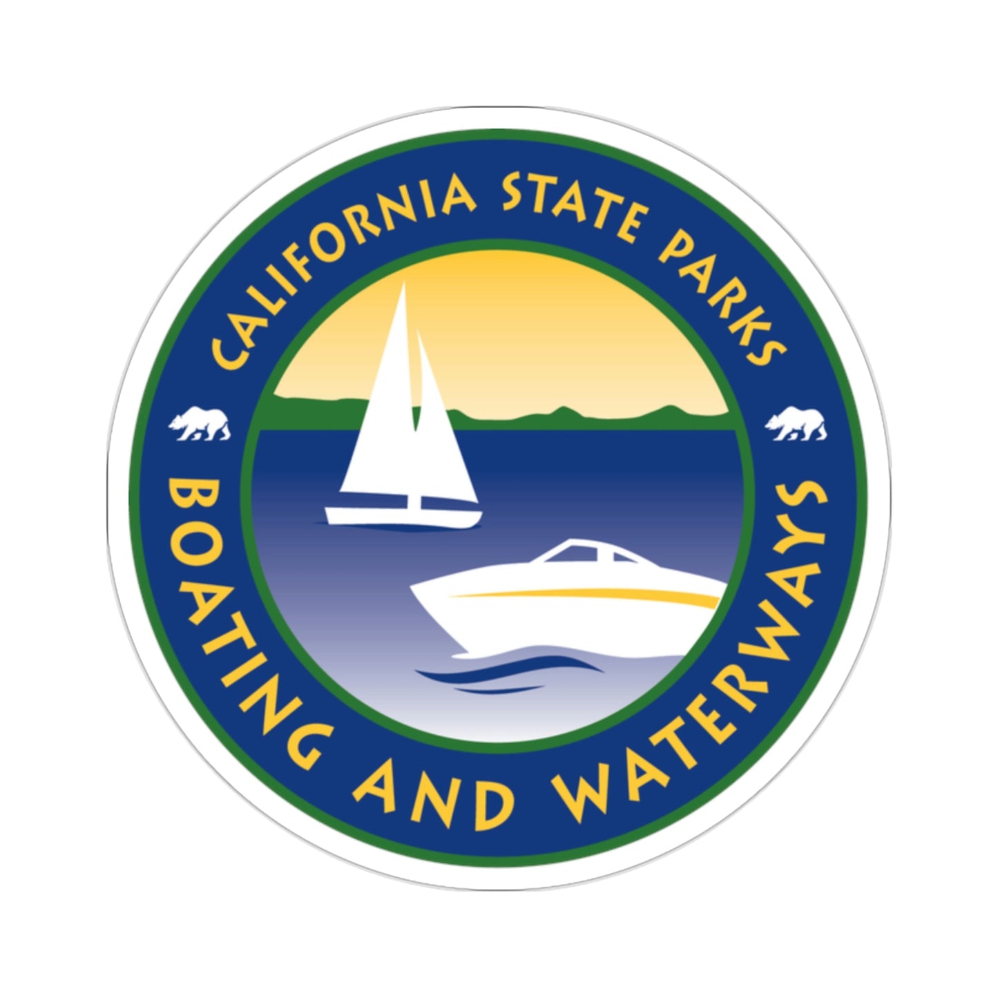 California Division of Boating and Waterways STICKER Vinyl Die-Cut Decal-2 Inch-The Sticker Space