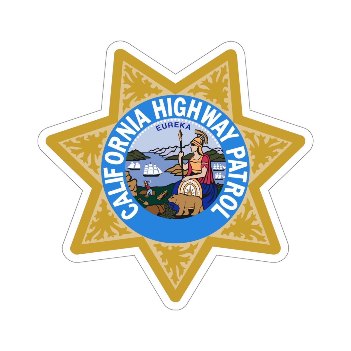 California Highway Patrol STICKER Vinyl Die-Cut Decal-4 Inch-The Sticker Space