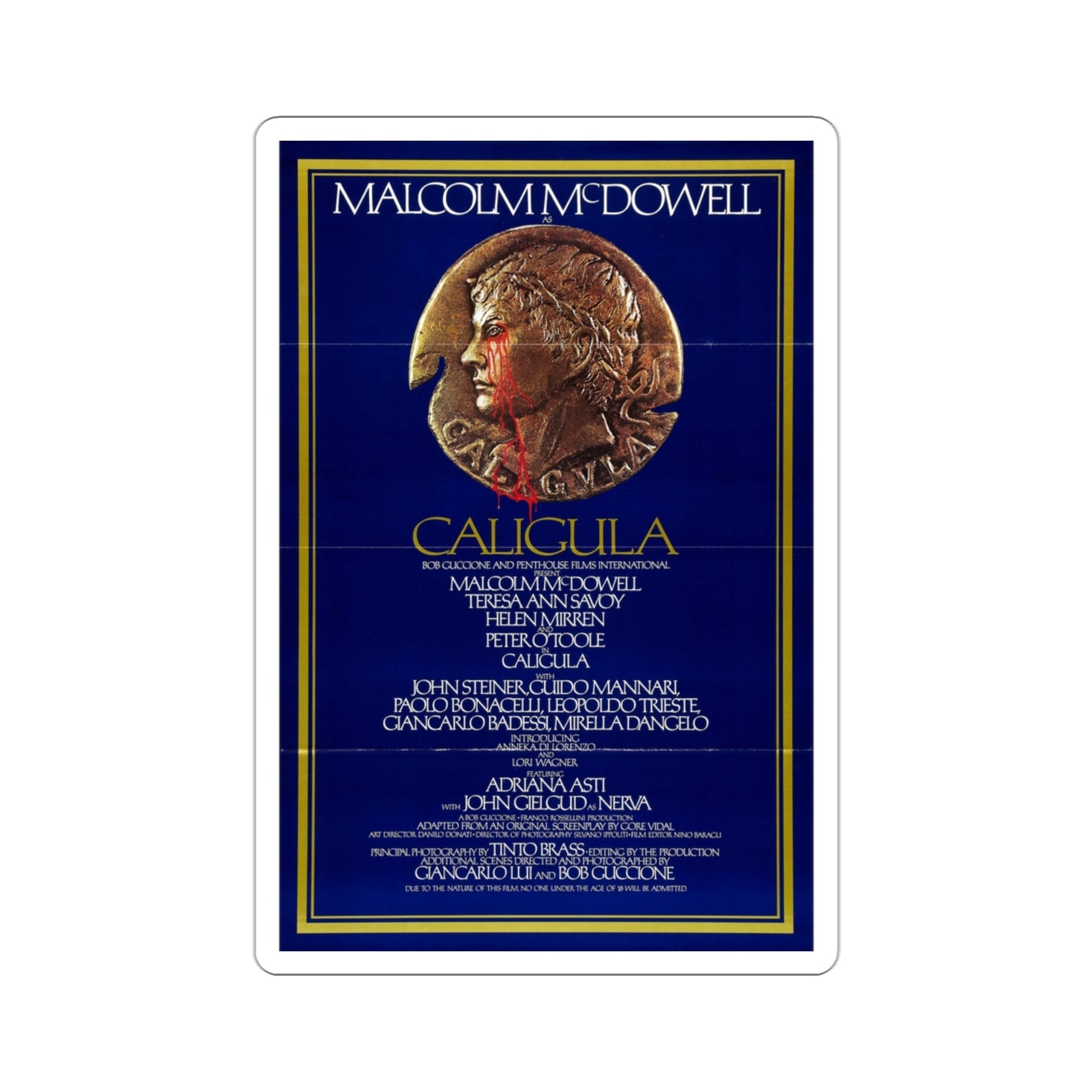 Caligula 1980 Movie Poster STICKER Vinyl Die-Cut Decal-3 Inch-The Sticker Space