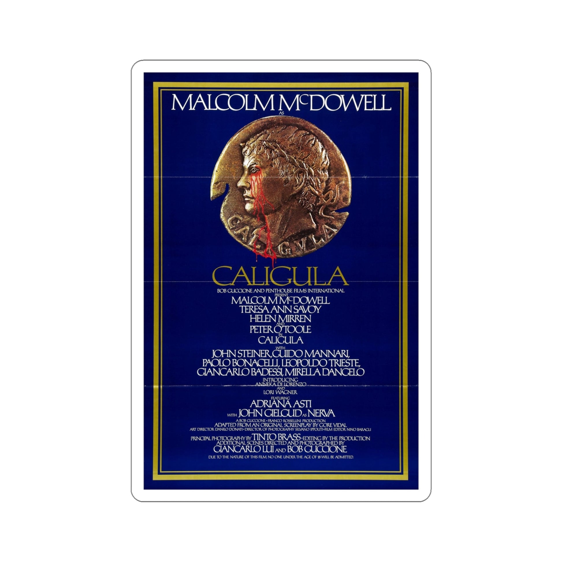Caligula 1980 Movie Poster STICKER Vinyl Die-Cut Decal-6 Inch-The Sticker Space