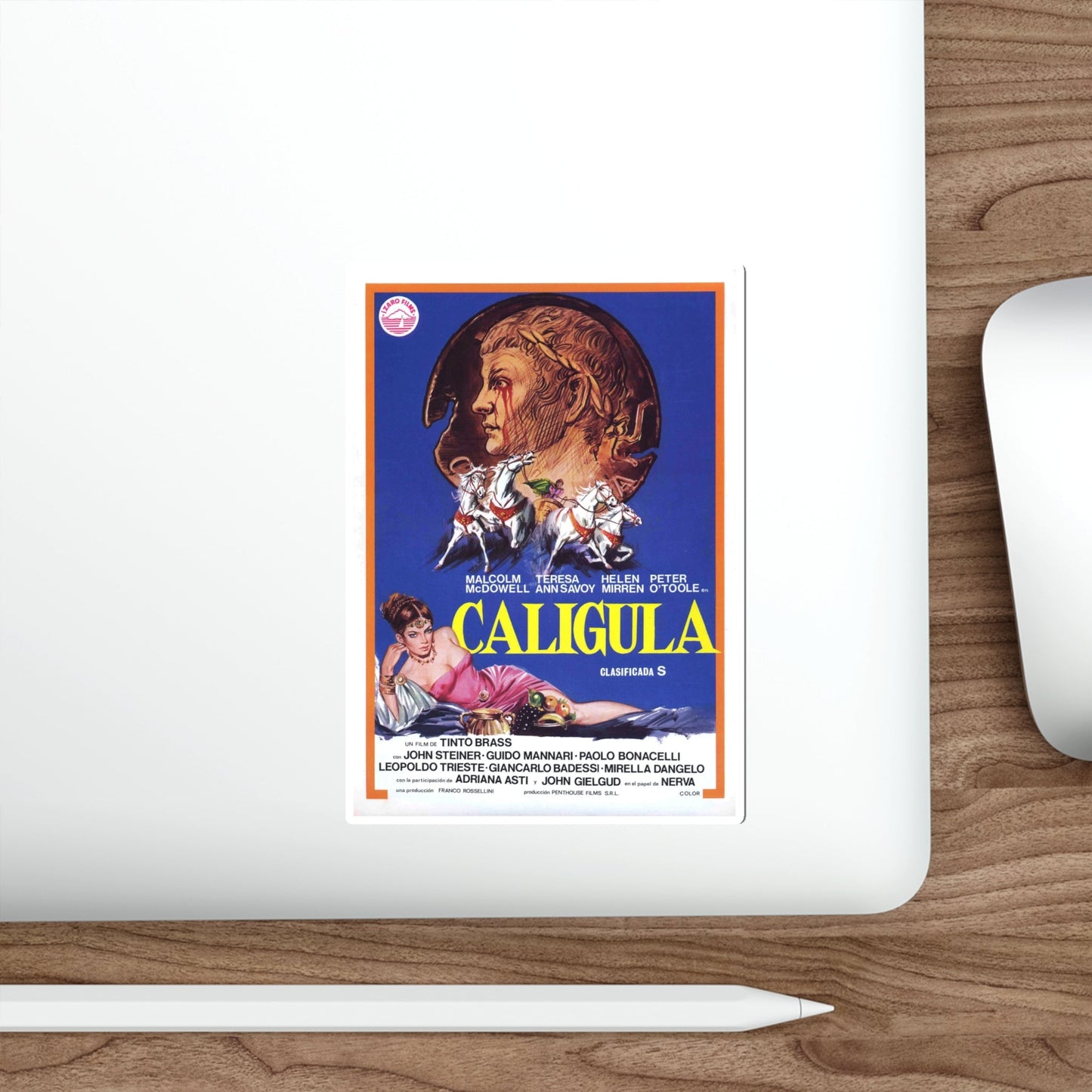 CALIGULA (2) 1979 Movie Poster STICKER Vinyl Die-Cut Decal-The Sticker Space