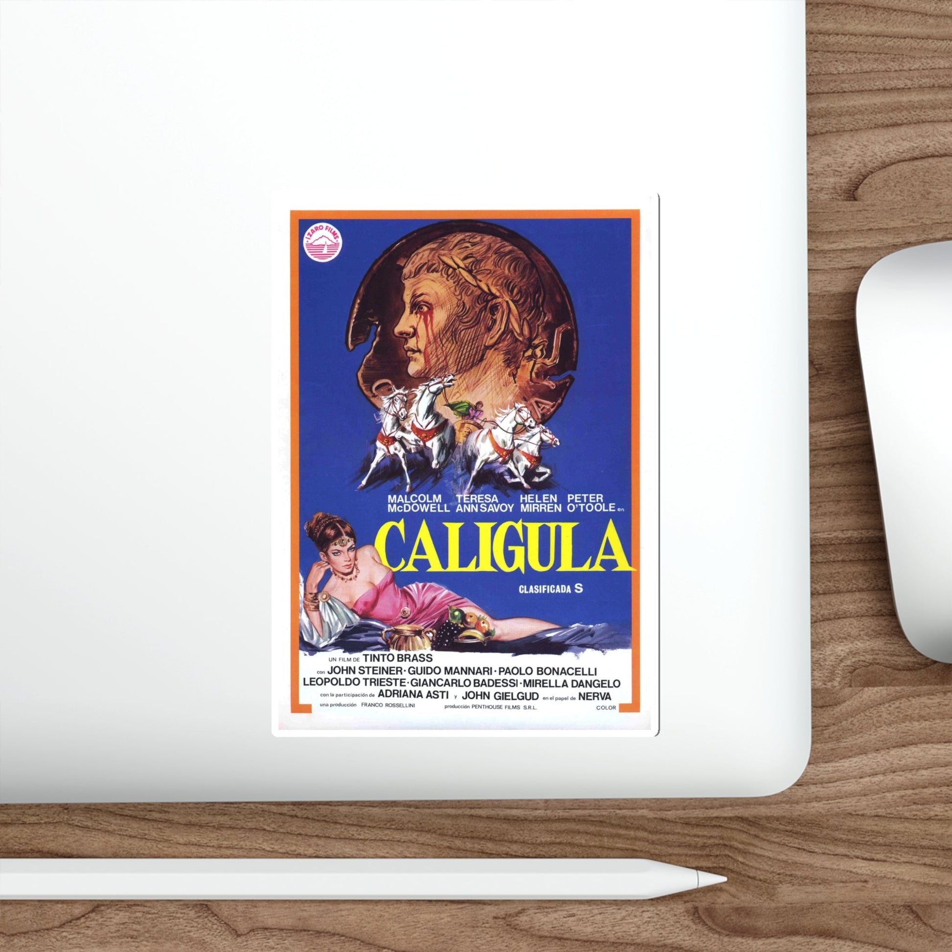 CALIGULA (2) 1979 Movie Poster STICKER Vinyl Die-Cut Decal-The Sticker Space