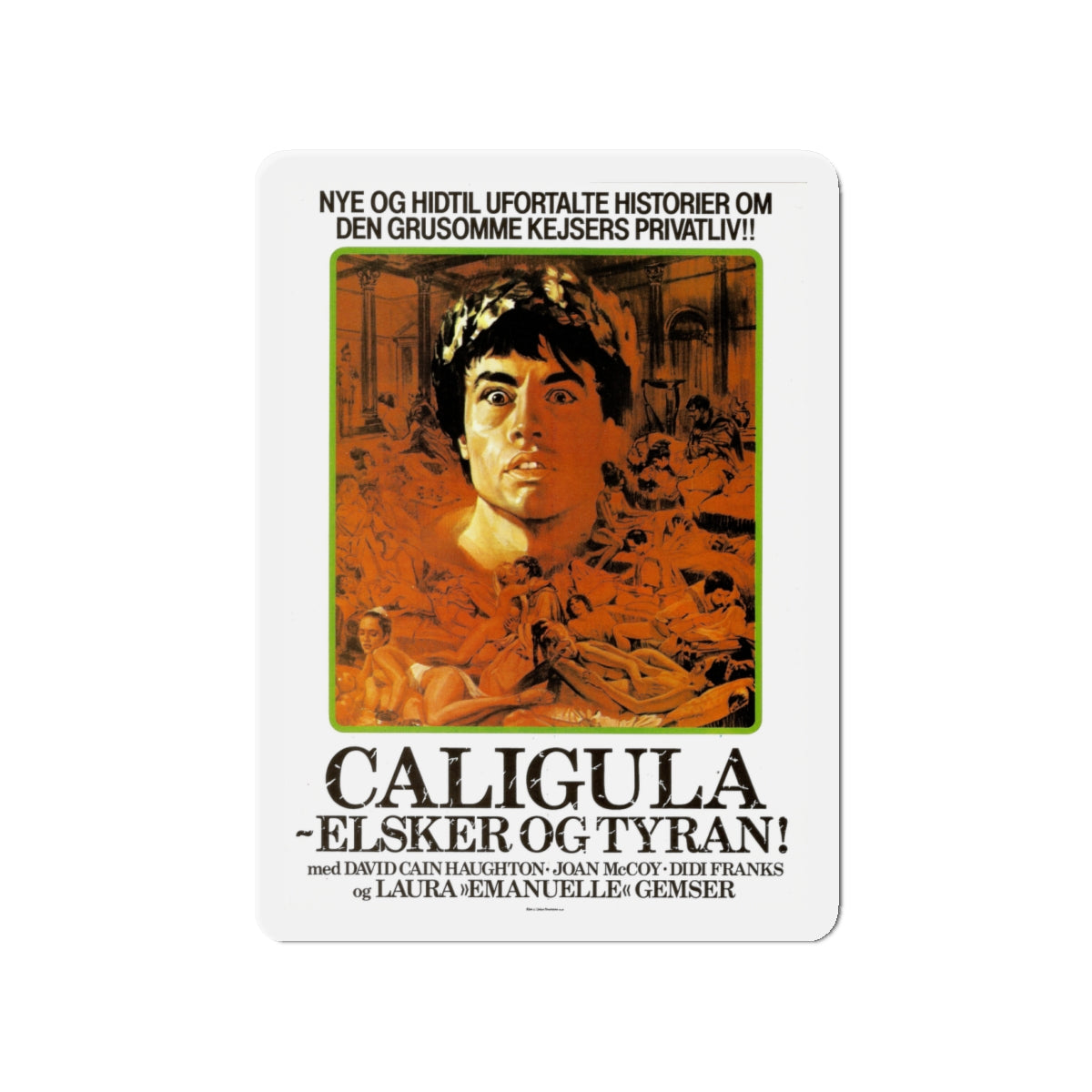 CALIGULA THE UNTOLD STORY (DANISH) 1982 Movie Poster - Die-Cut Magnet-4" x 4"-The Sticker Space