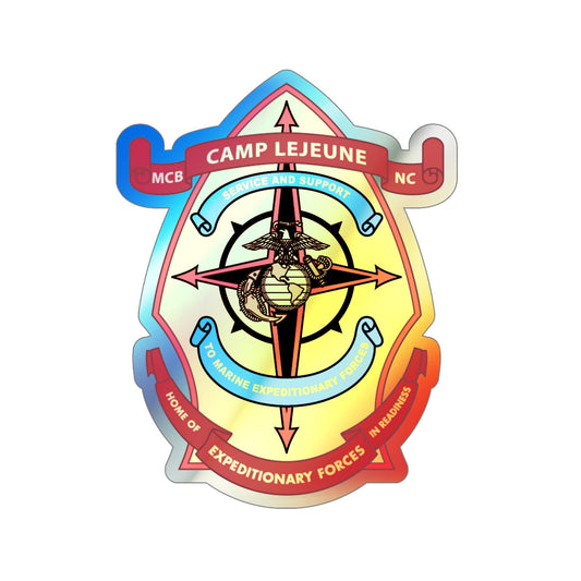 Camp Lejeune Expeditionary (USMC) Holographic STICKER Die-Cut Vinyl Decal-6 Inch-The Sticker Space