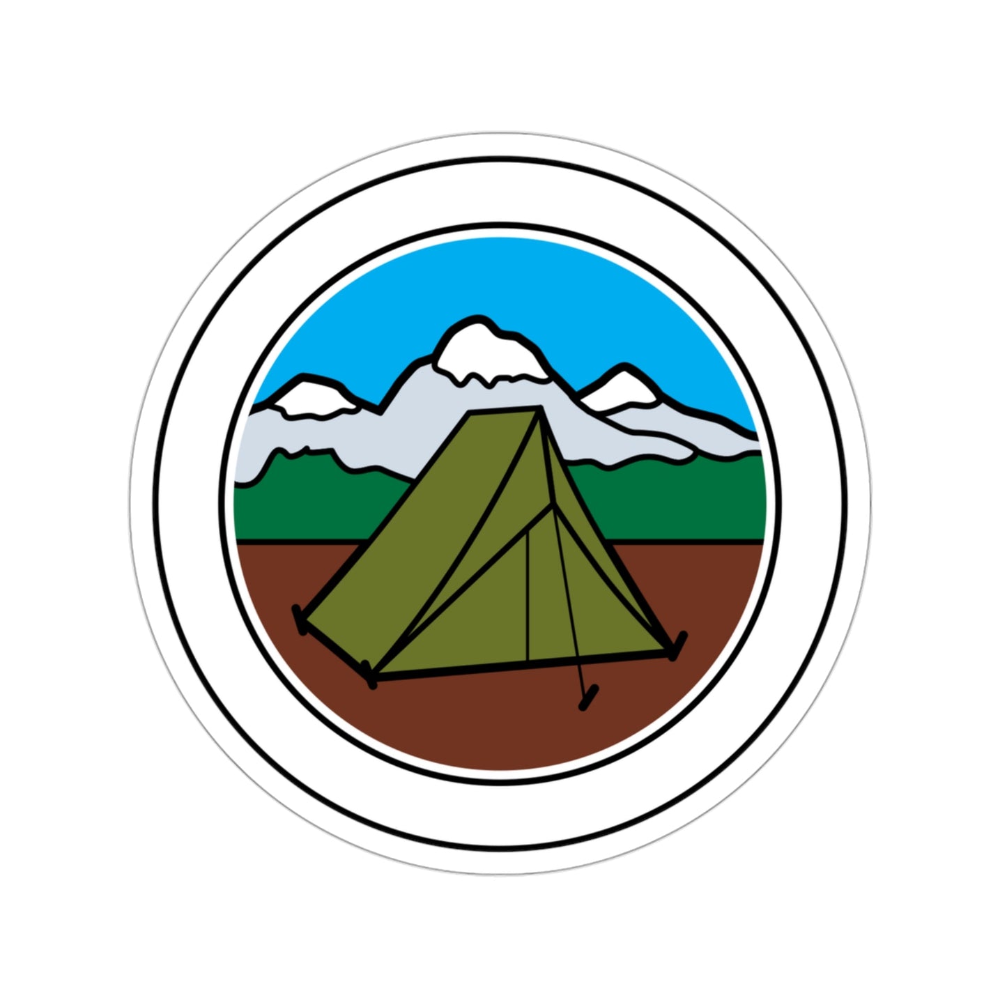 Camping (Boy Scouts Merit Badge) STICKER Vinyl Die-Cut Decal-3 Inch-The Sticker Space