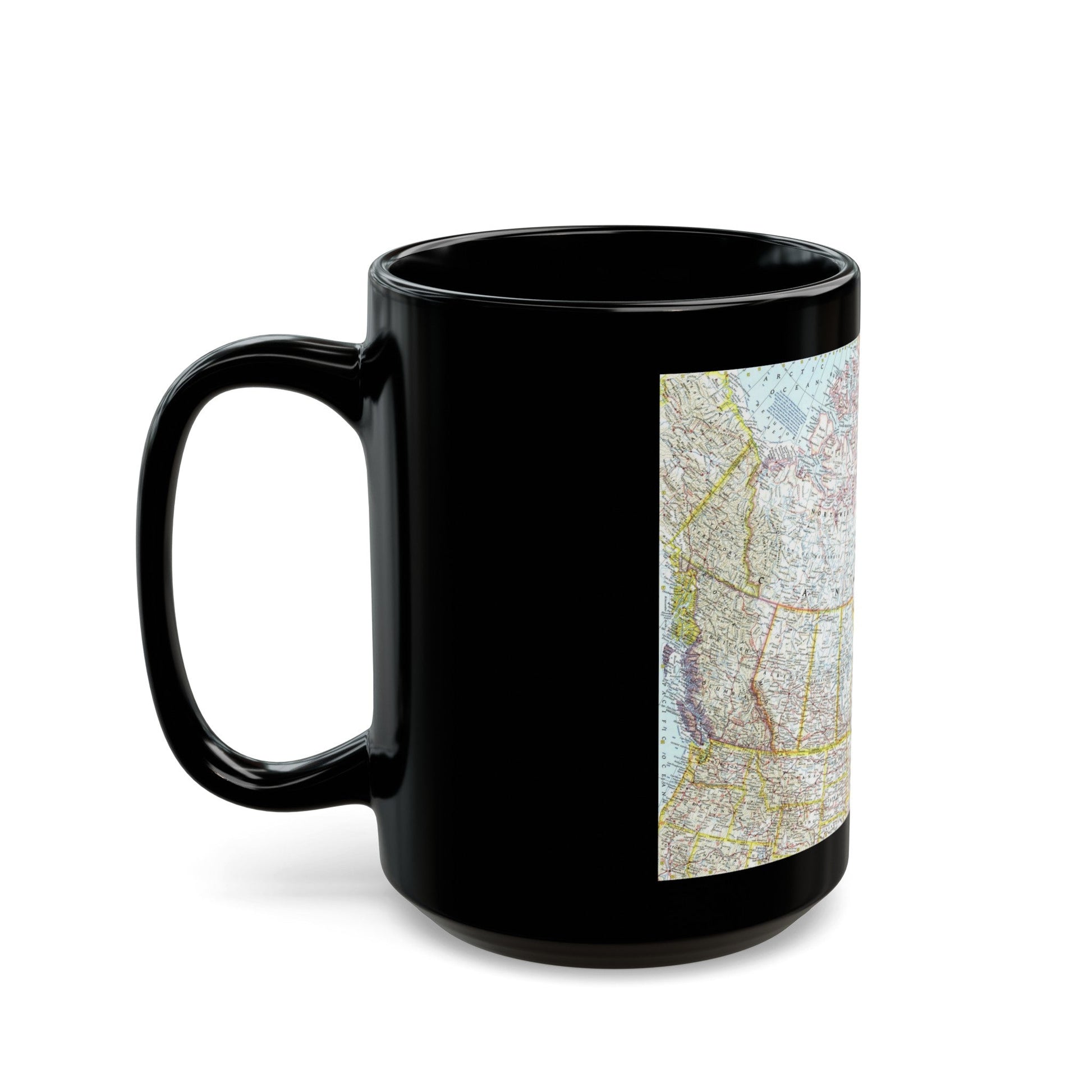 Canada (1961) (Map) Black Coffee Mug-The Sticker Space