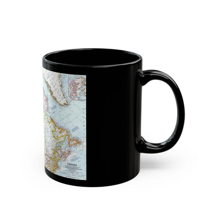 Canada (1961) (Map) Black Coffee Mug-The Sticker Space