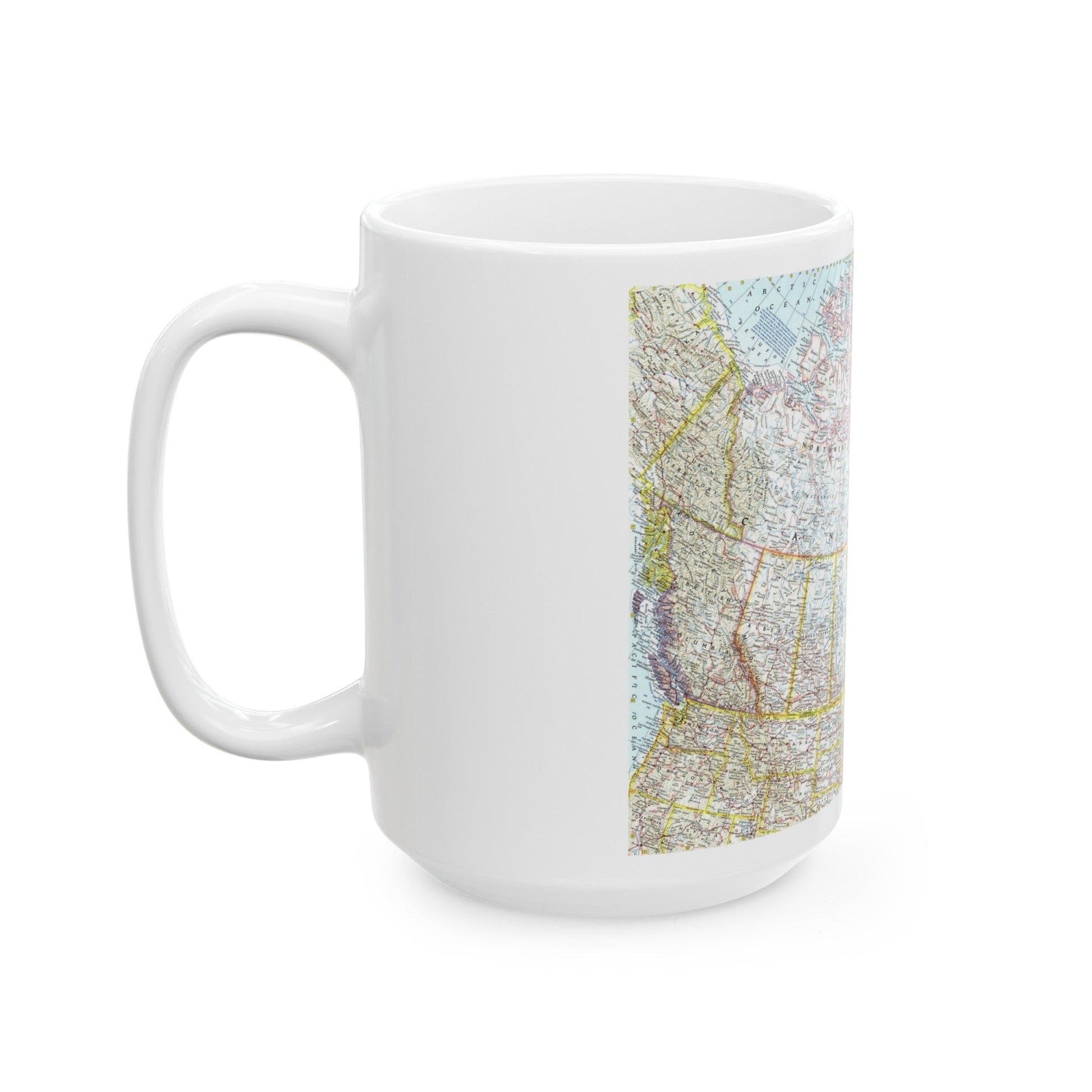 Canada (1961) (Map) White Coffee Mug-The Sticker Space