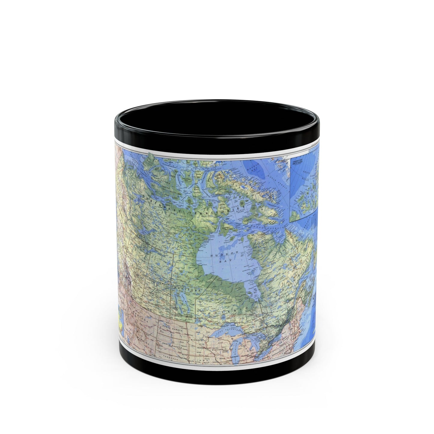 Canada (1985) (Map) Black Coffee Mug-11oz-The Sticker Space
