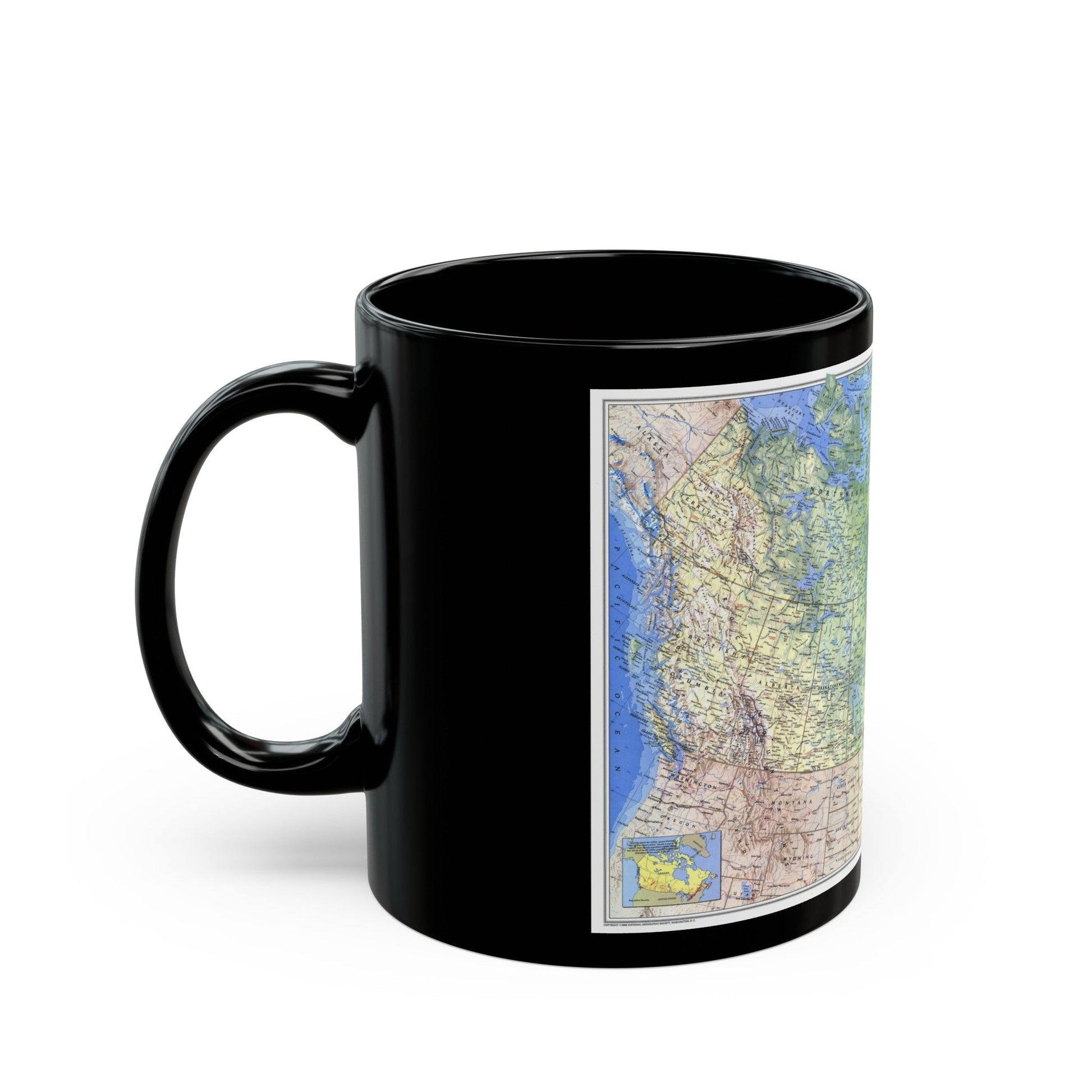 Canada (1985) (Map) Black Coffee Mug-The Sticker Space
