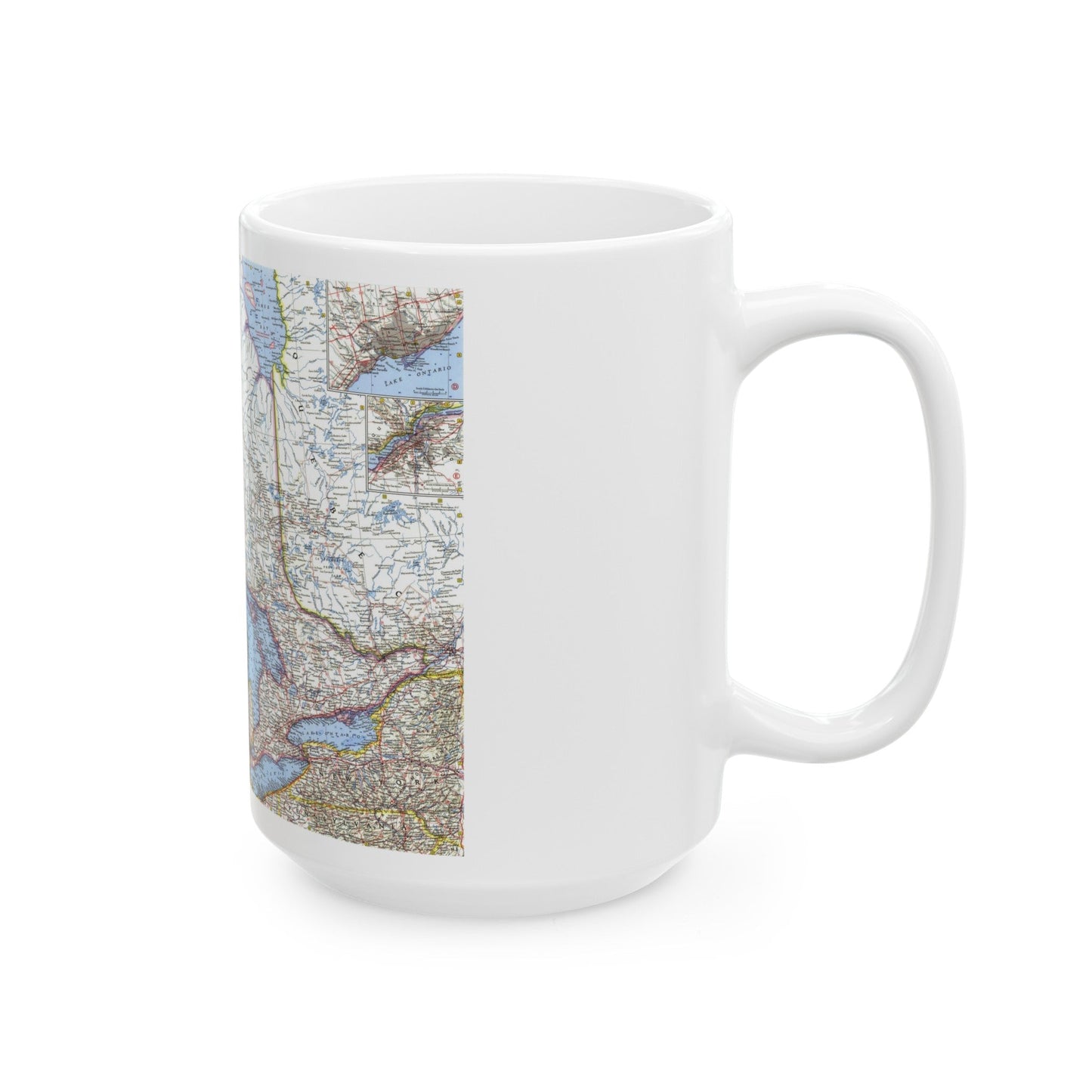 Canada - Central (1963) (Map) White Coffee Mug-The Sticker Space