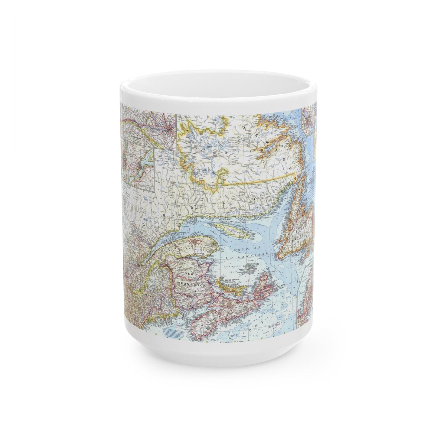 Canada - Eastern (1967) (Map) White Coffee Mug-15oz-The Sticker Space