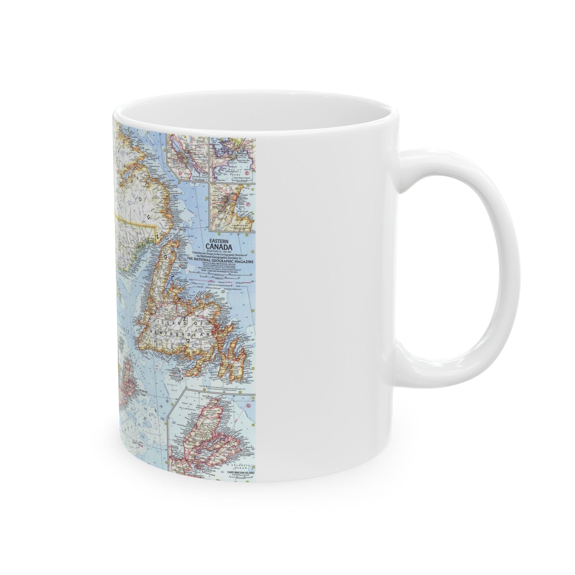 Canada - Eastern (1967) (Map) White Coffee Mug-The Sticker Space