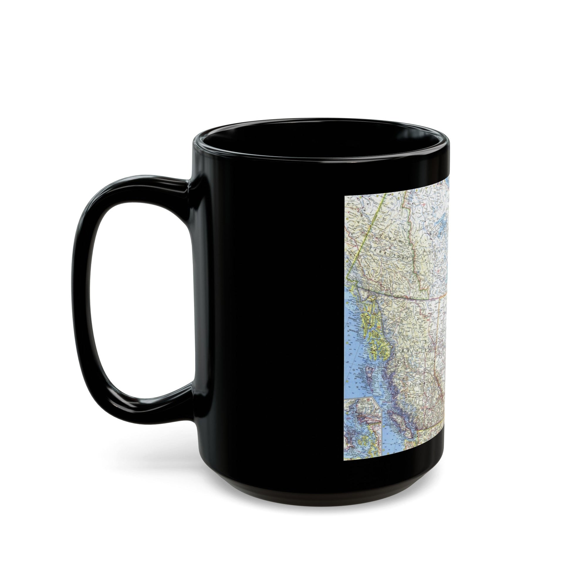 Canada - Western (1966) (Map) Black Coffee Mug-The Sticker Space