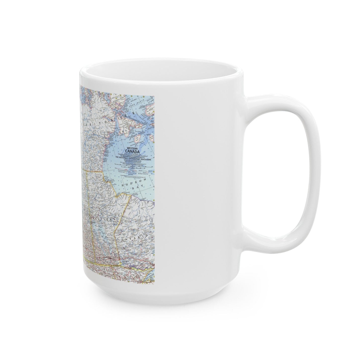 Canada - Western (1966) (Map) White Coffee Mug-The Sticker Space