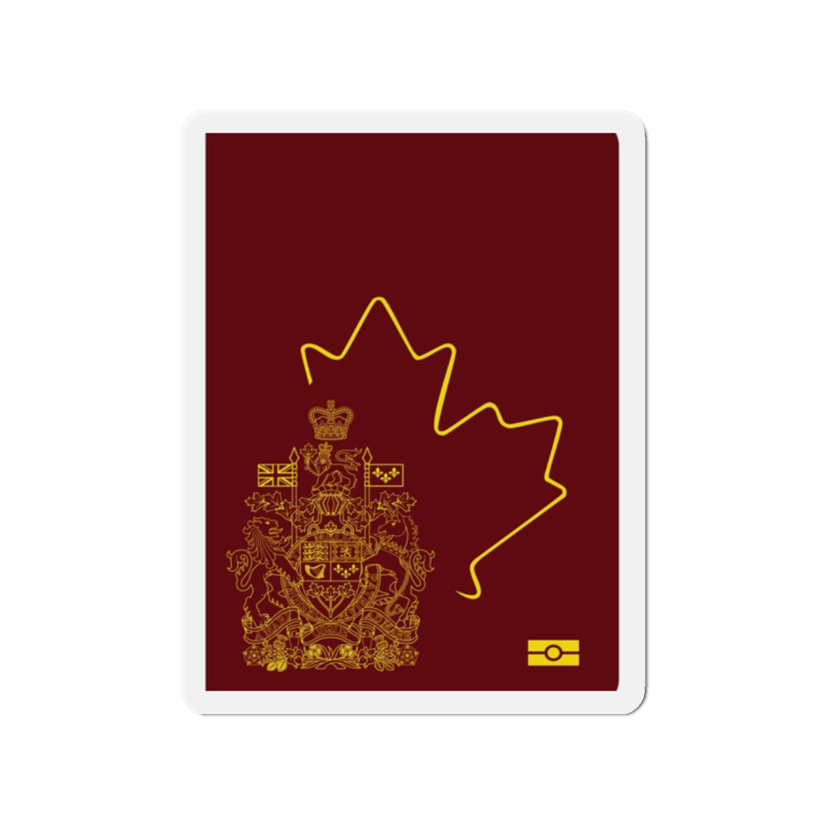 Canadian Diplomatic Passport - Die-Cut Magnet-2" x 2"-The Sticker Space