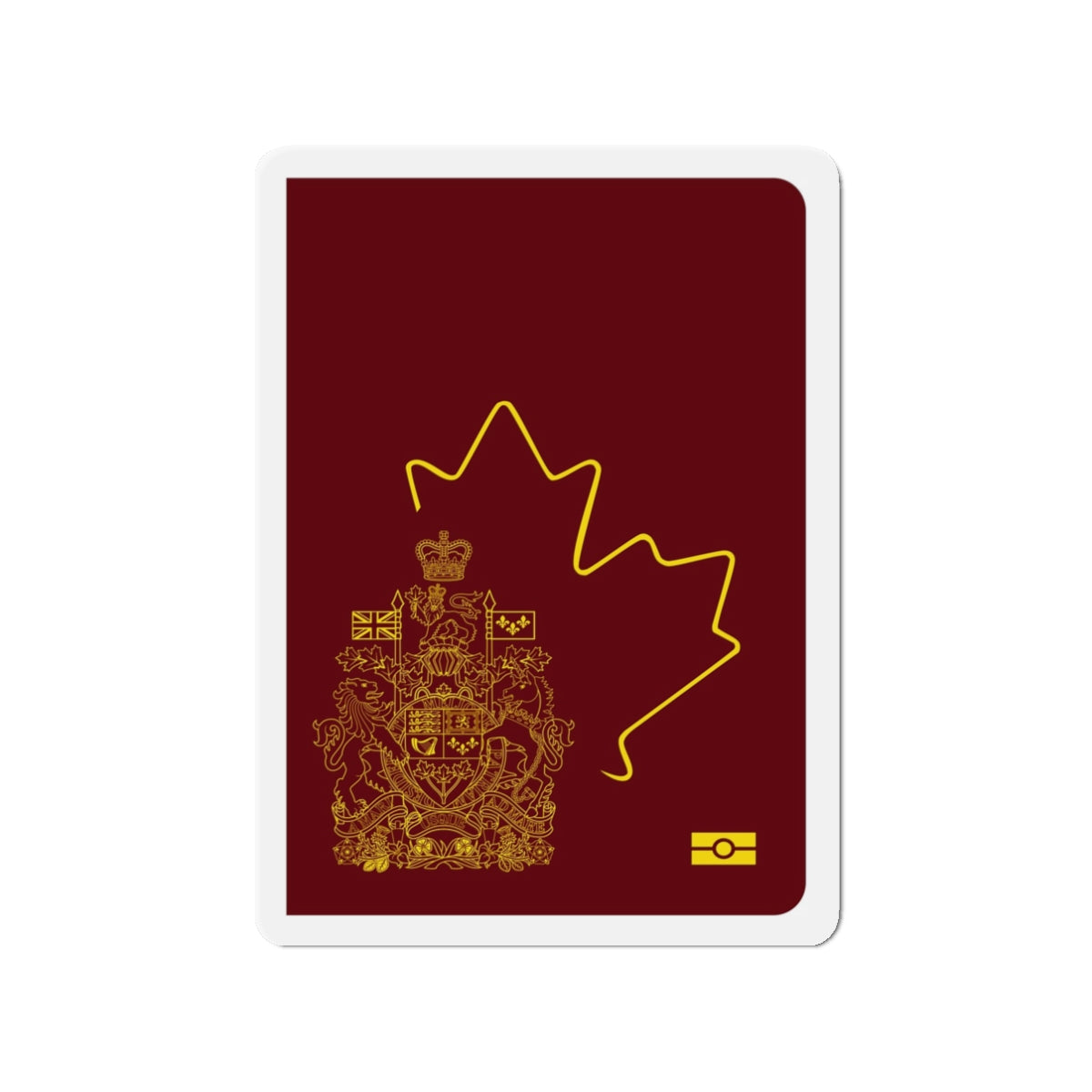 Canadian Diplomatic Passport - Die-Cut Magnet-3" x 3"-The Sticker Space